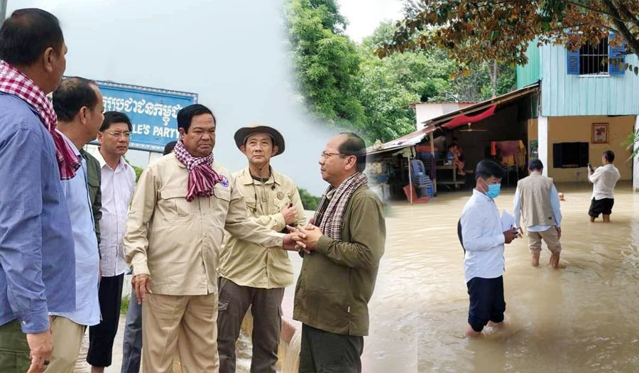 ឯកឧត្តមទេសរដ្ឋមន្ត្រី គន់ គីម ដឹកនាំកម្លាំងពិនិត្យការជន់លិចក្នុងក្រុងពោធិ៍សាត់